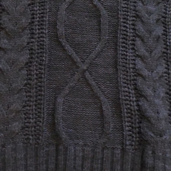 Everly Womens Cable Knit Crewneck Sweater Sz S Black Fringe Chunky Boho western - Picture 2 of 7